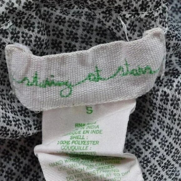 Staring at Stars Anthropologie Chiffon Sheer Maxi Floral Slip Boho Dress Black S - Picture 6 of 6